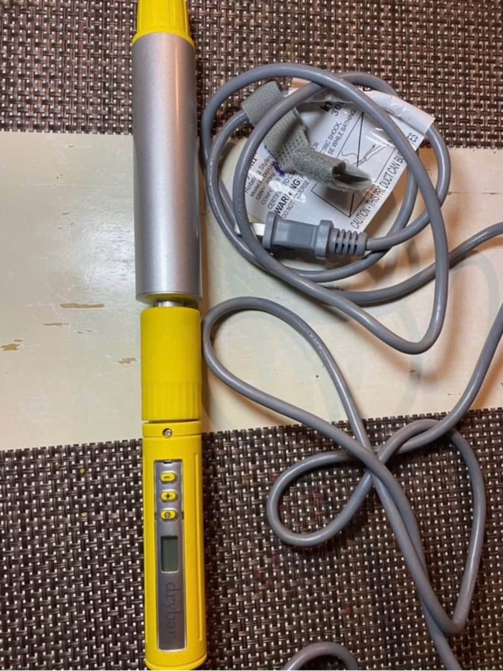 Drybar Yellow and Silver Curling Wand